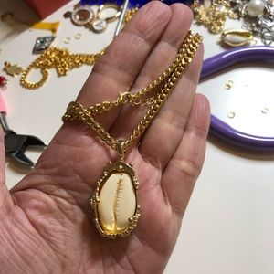 Handmade 18k Gold Plated Cowrie Shell Necklace
